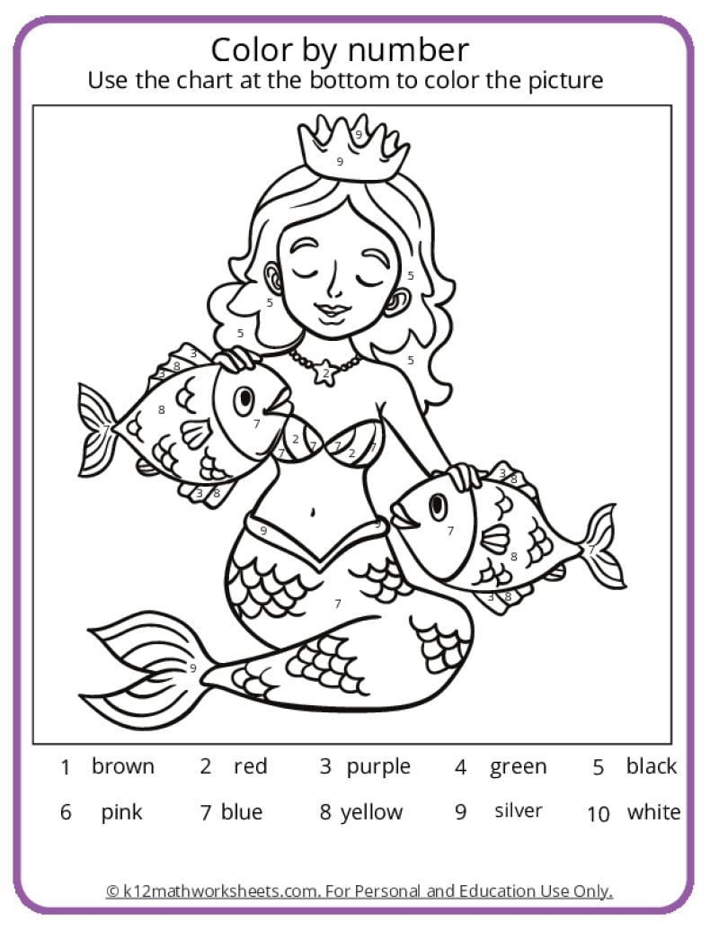 Free Printable Color By Number Sheets