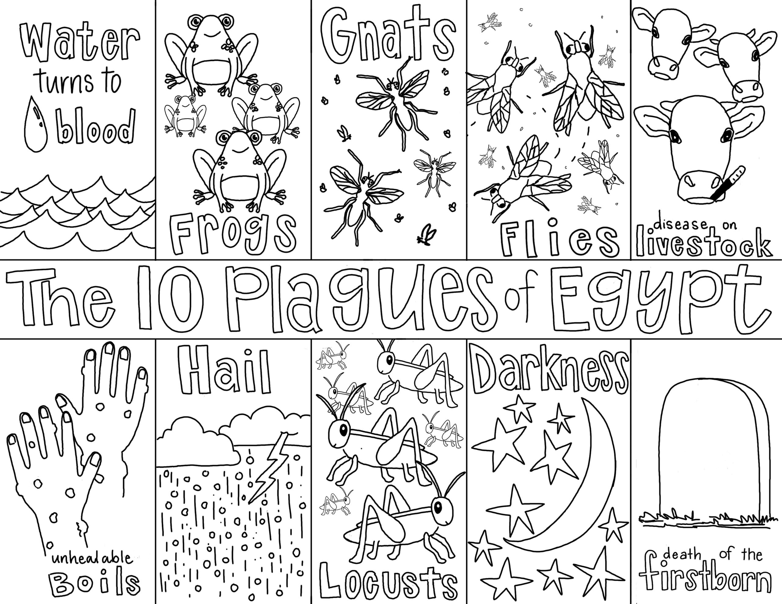 10 Plagues Coloring Page Lutheran Homeschool