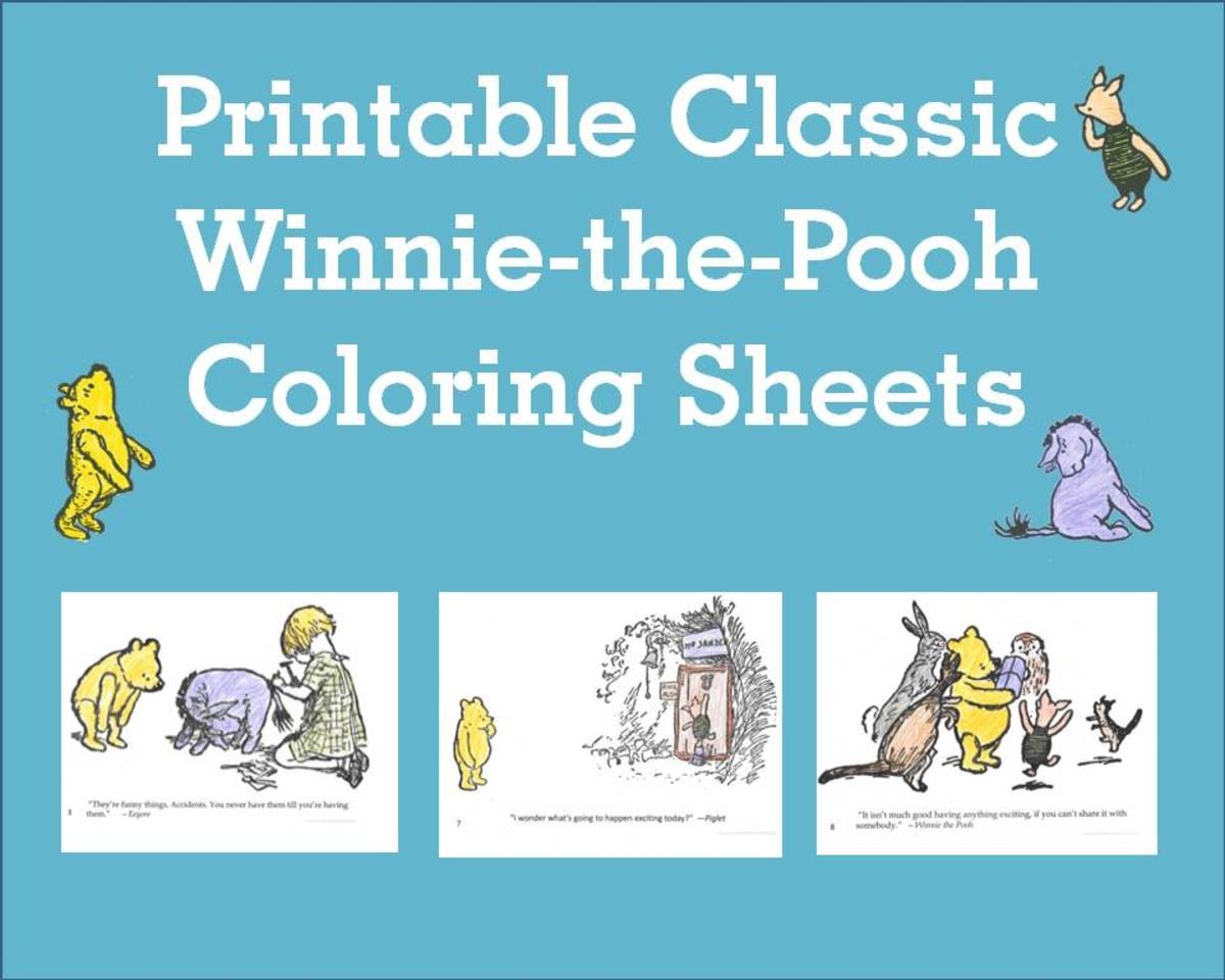 10 Printable Classic Winnie The Pooh Coloring Sheets HubPages