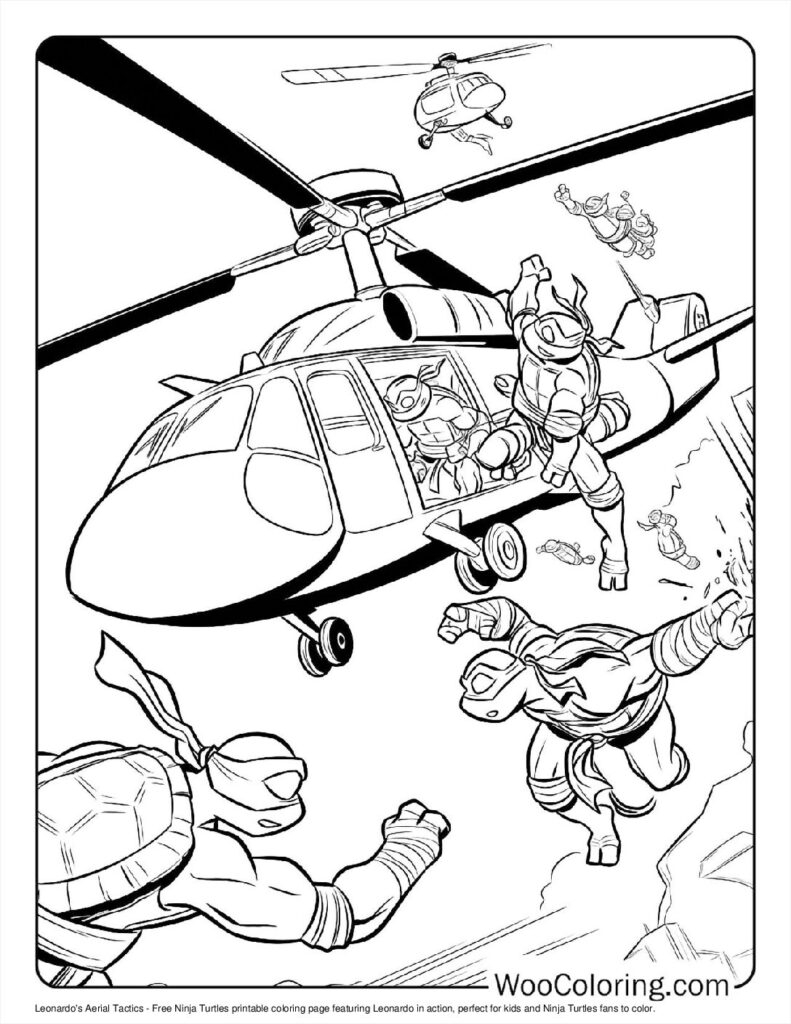 Ninja Turtle Printable Coloring Pages