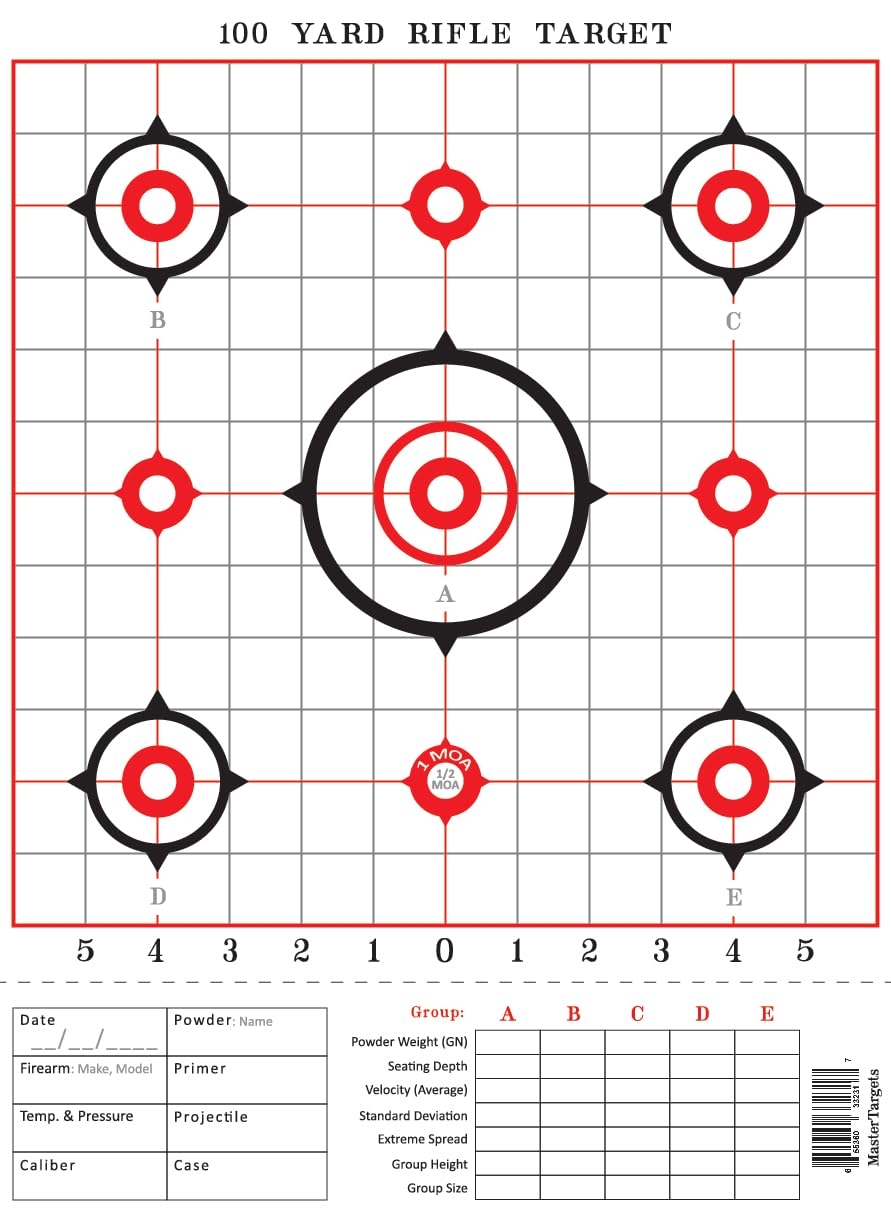 100 Yard Rifle Target Printable