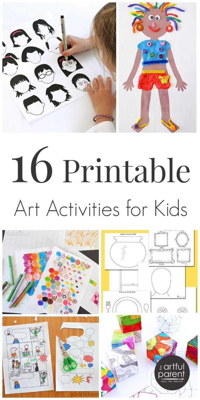 16 Drawing Printable Art Activities For Kids
