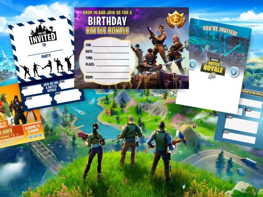 18 FREE Printable Fortnite Invitations For Birthdays And More