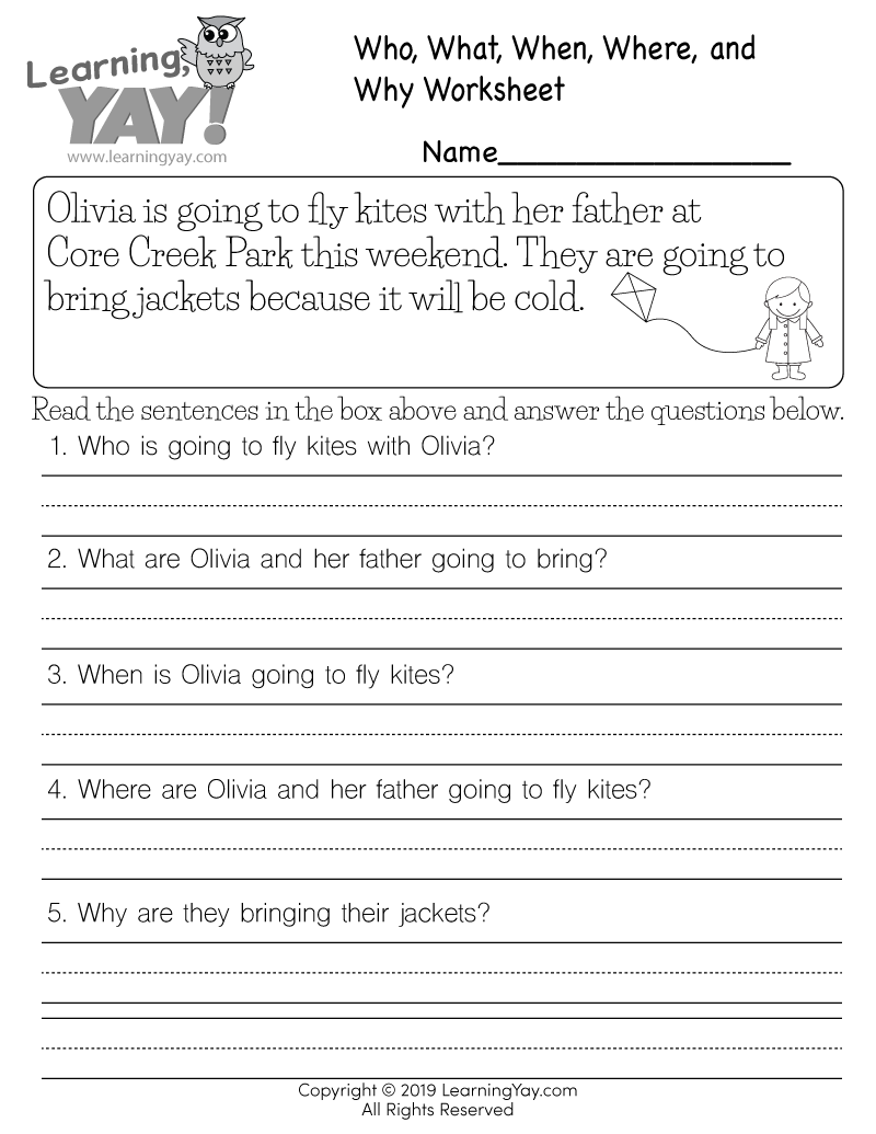 Printable 1St Grade Reading Worksheets