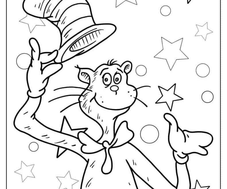 20 Cat In The Hat Coloring Pages Free PDF Printables