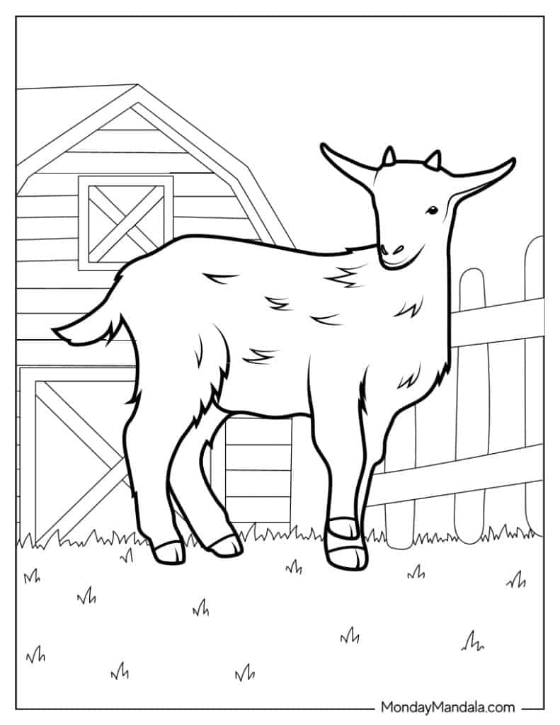 20 Goat Coloring Pages Free PDF Printables 