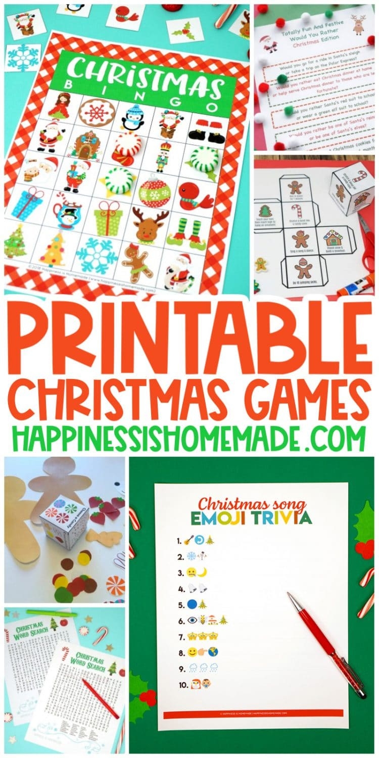 20 Printable Christmas Games Happiness Is Homemade