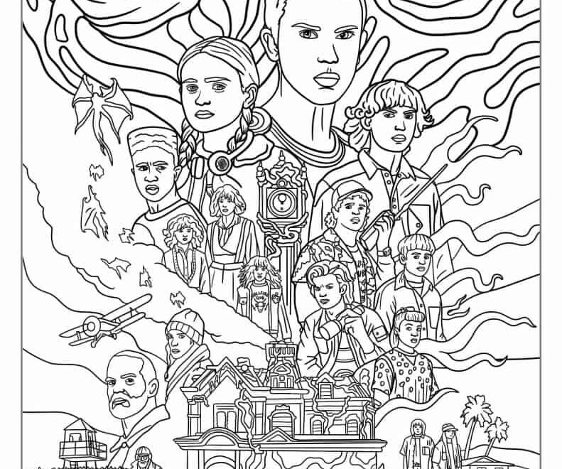 20 Stranger Things Coloring Pages Free PDF Printables
