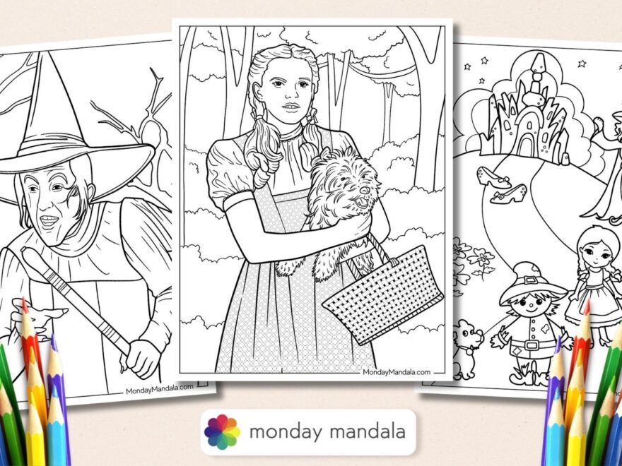 20 Wizard Of Oz Coloring Pages Free PDF Printables