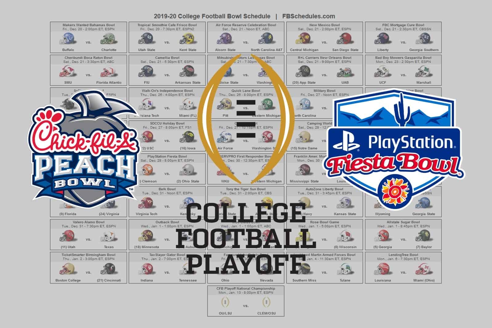 Printable College Football Bowl Games