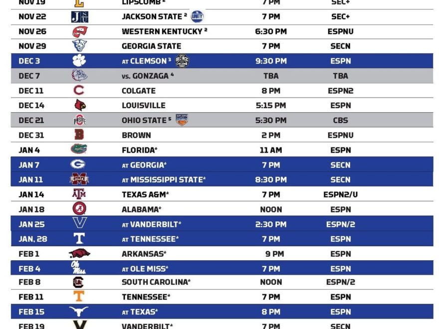 2024 25 Kentucky Basketball Schedule Times TV Channels And More A Sea Of Blue