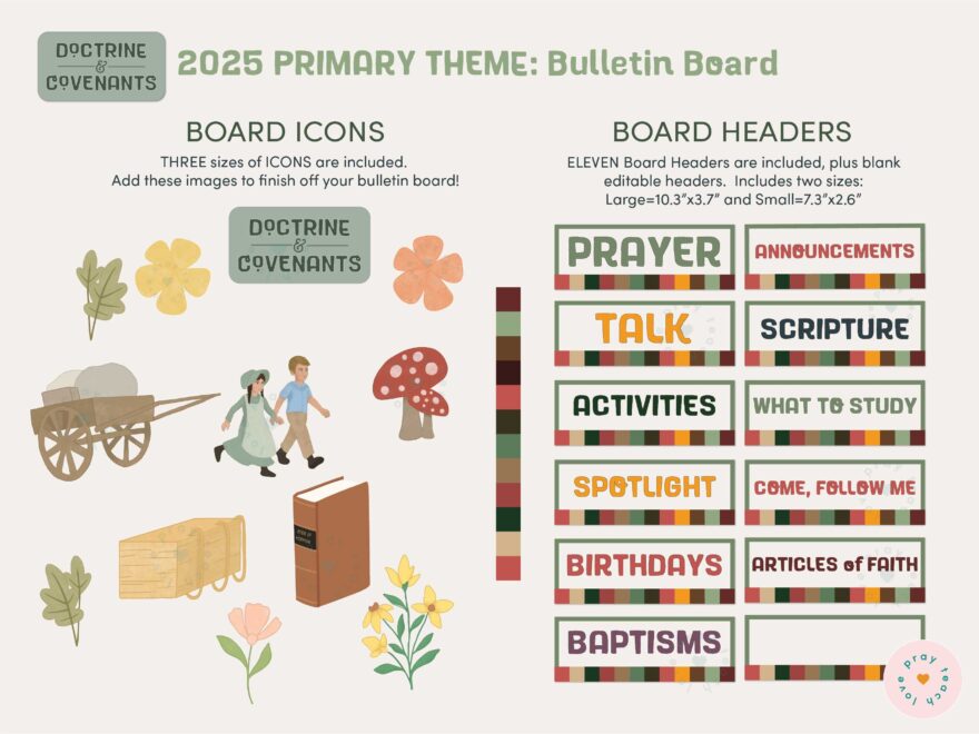 2025 Primary Bulletin Board Doctrine Covenants