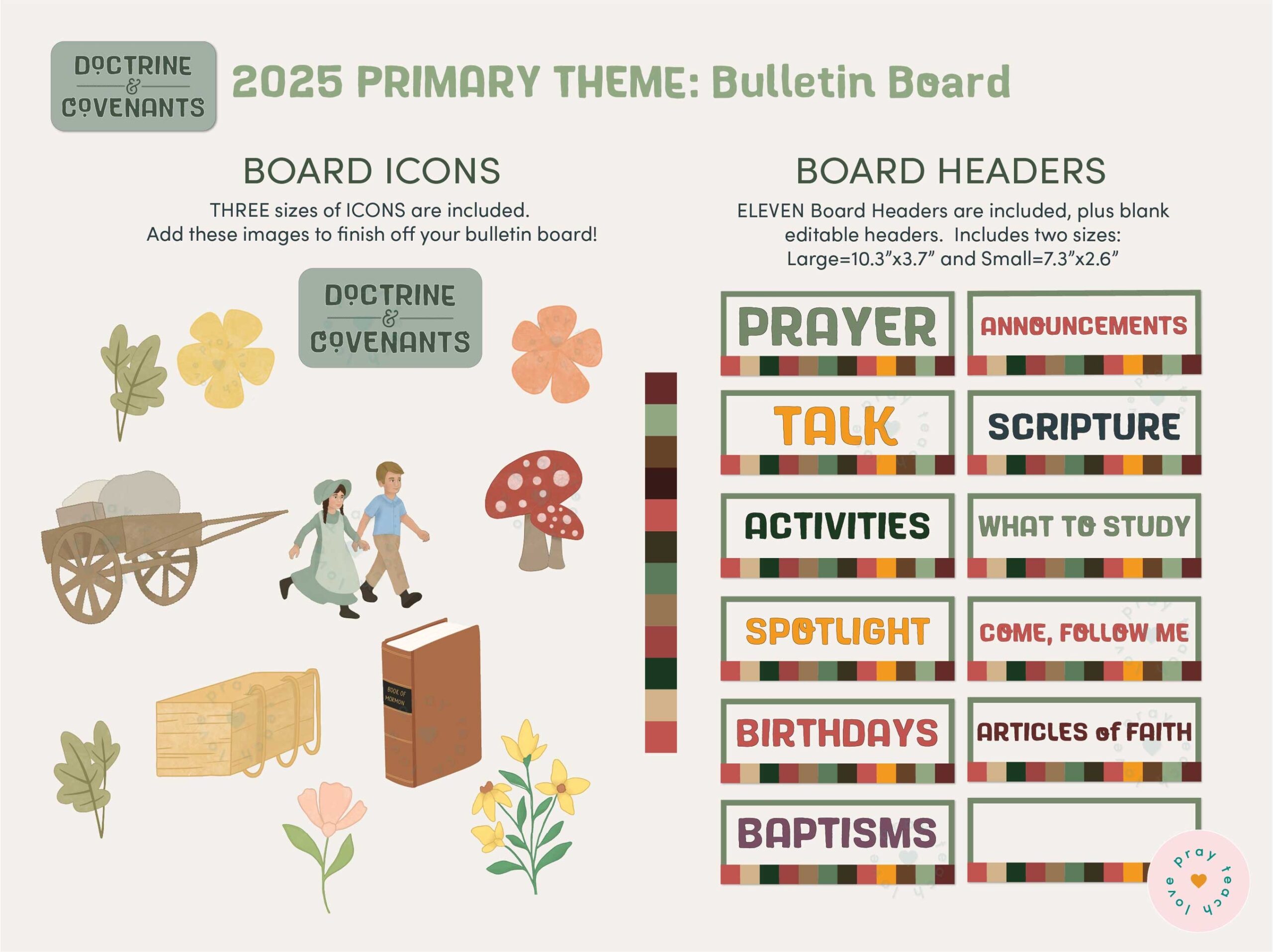 2025 Primary Bulletin Board Doctrine Covenants