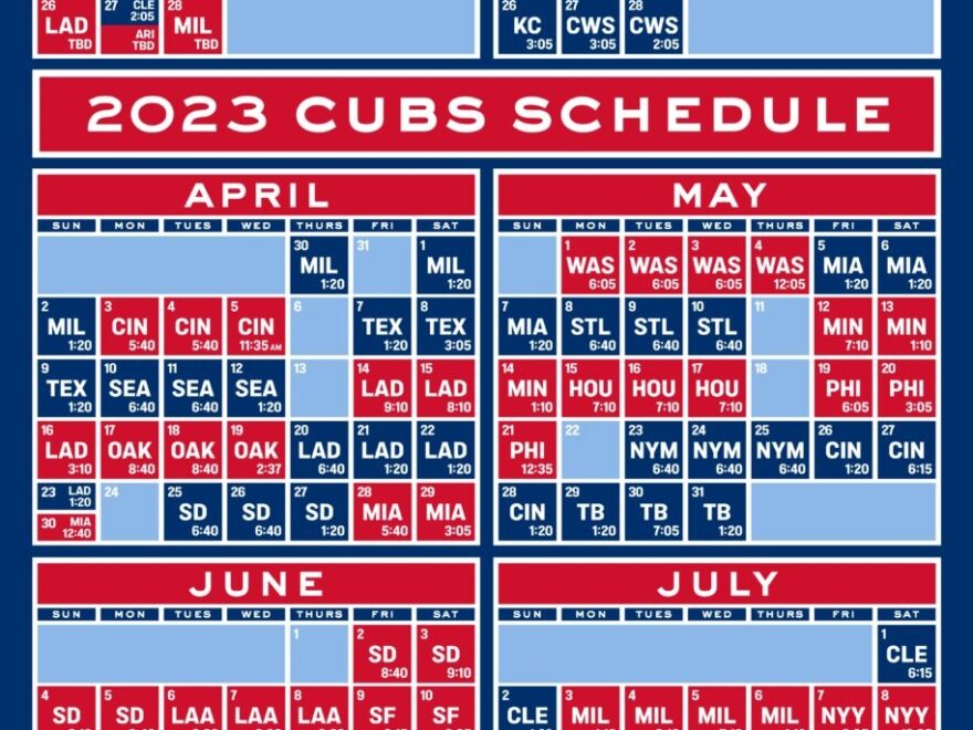 221220 Dgtl Cubs Schedule 2023 300dpi Marquee Sports Network Home Of The Cubs Bears Red Stars And Sky