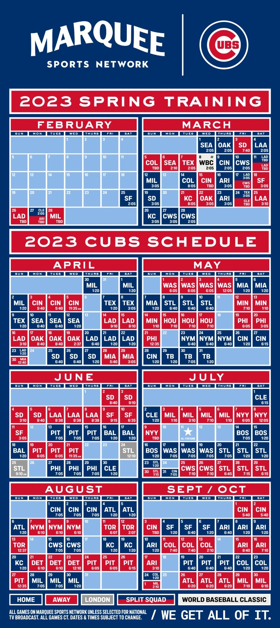 221220 Dgtl Cubs Schedule 2023 300dpi Marquee Sports Network Home Of The Cubs Bears Red Stars And Sky