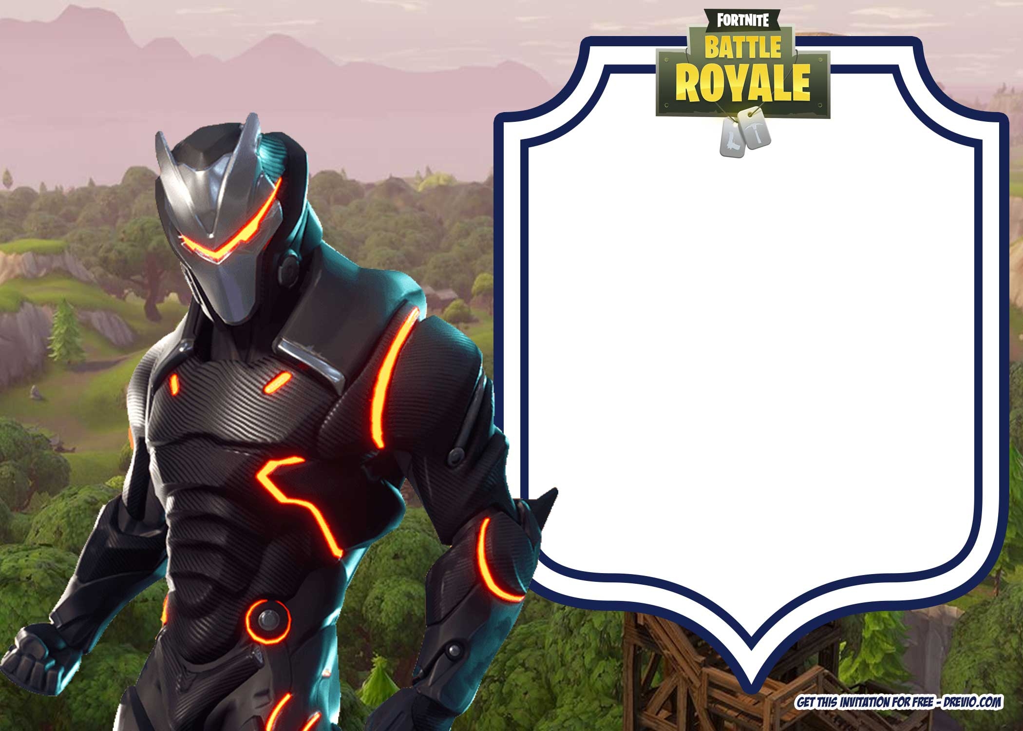 Free Printable Fortnite Birthday Invitations
