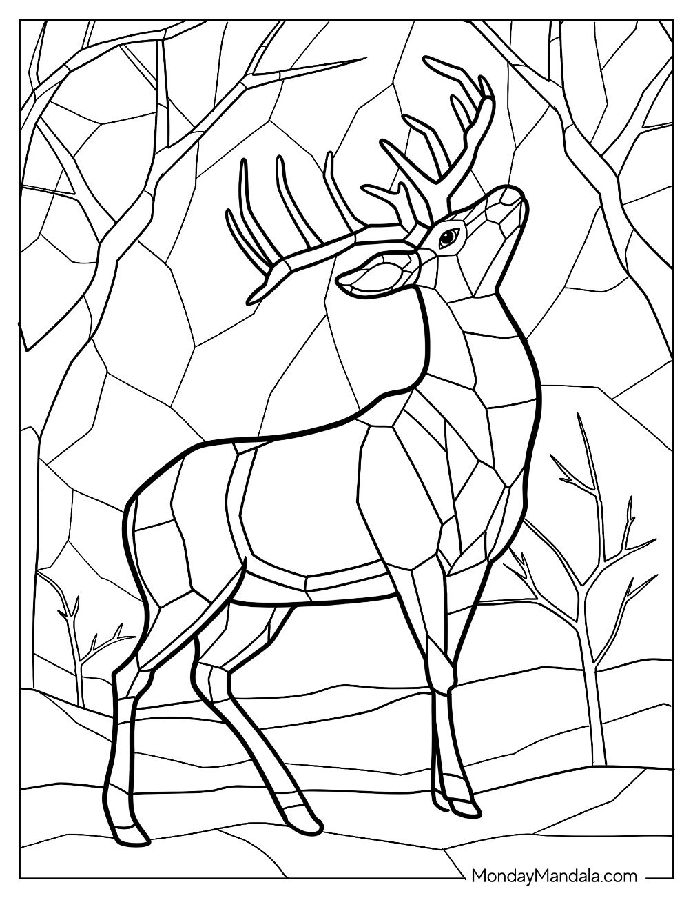 28 Stained Glass Coloring Pages Free PDF Printables 