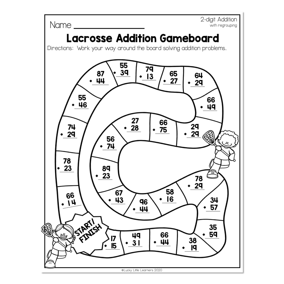 Math Games For Grade 2 Printable
