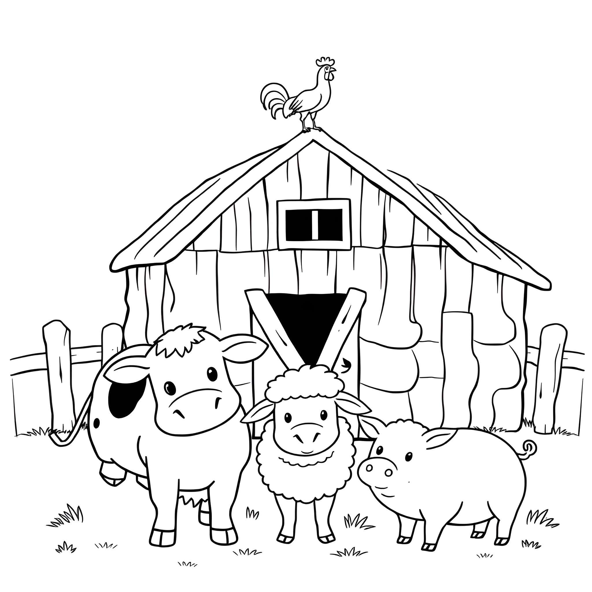 Free Printable Coloring Pages Of Farm Animals