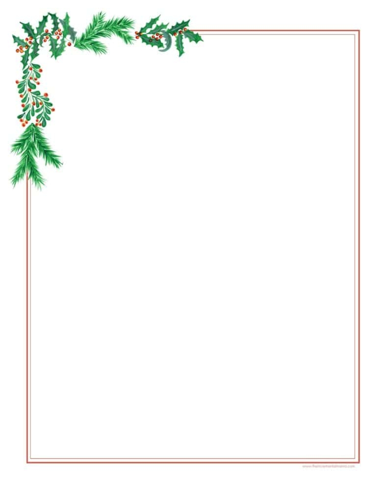 30 Free Printable Christmas Border Printable Templates The Incremental Mama