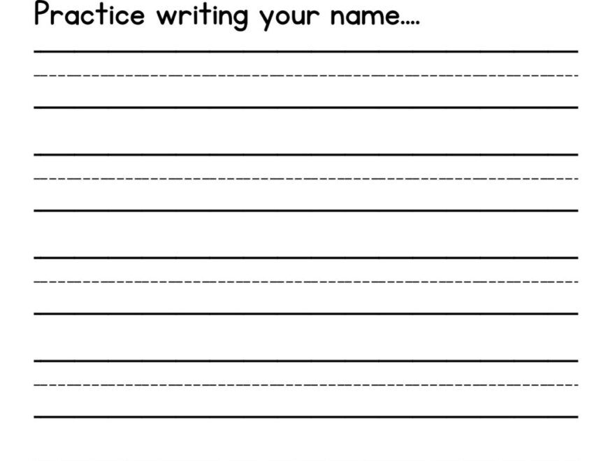 32 Free Blank Name Tracing Worksheets Teach Prints
