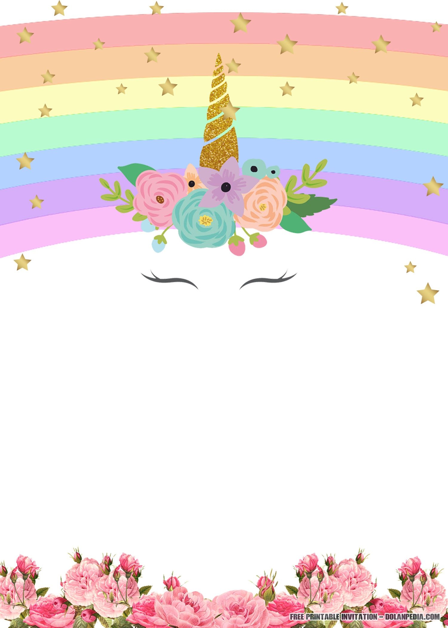 33 FREE Printable Unicorn Baby Shower Invitation Templates 2019