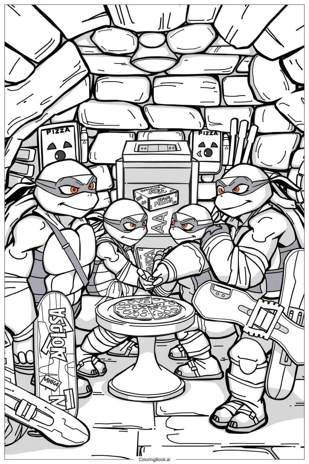 38 Ninja Turtle Coloring Pages Free PDF PNG Printables 