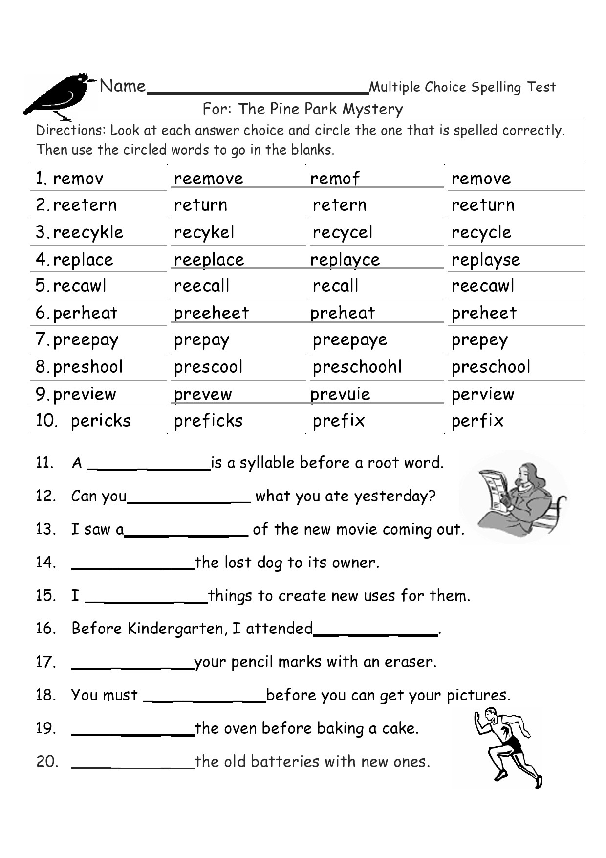 38 Printable Spelling Test Templates Word PDF TemplateLab