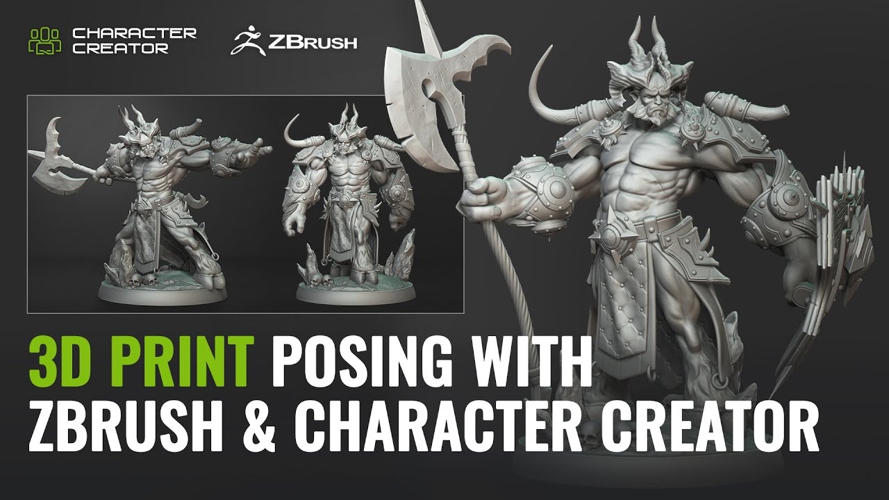 3D Printing And Character Posing With ZBrush Character Creator One Sculpt Infinite Poses YouTube