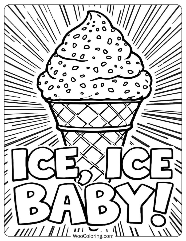Free Printable Ice Cream Cone Coloring Pages