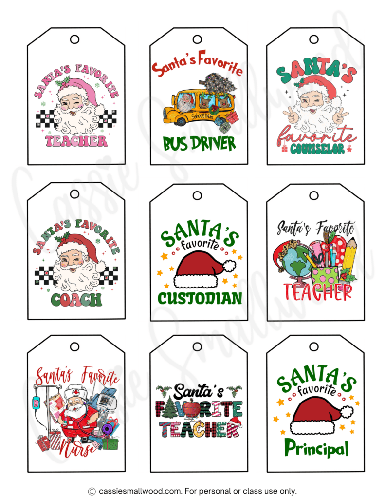 400 CUTEST Printable Christmas Tags Free PDF Cassie Smallwood