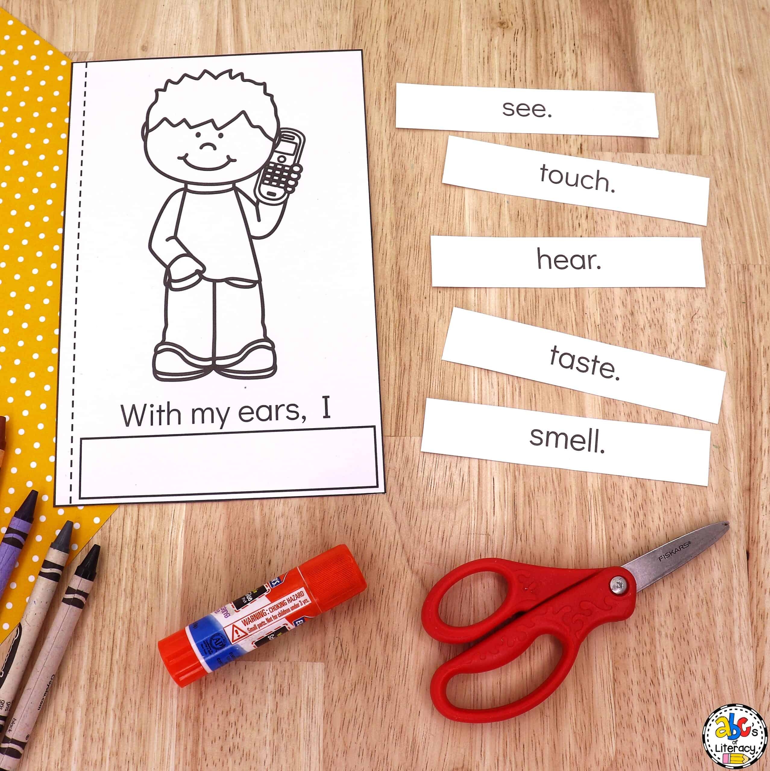 5 Senses Printable Book For Beginning Readers