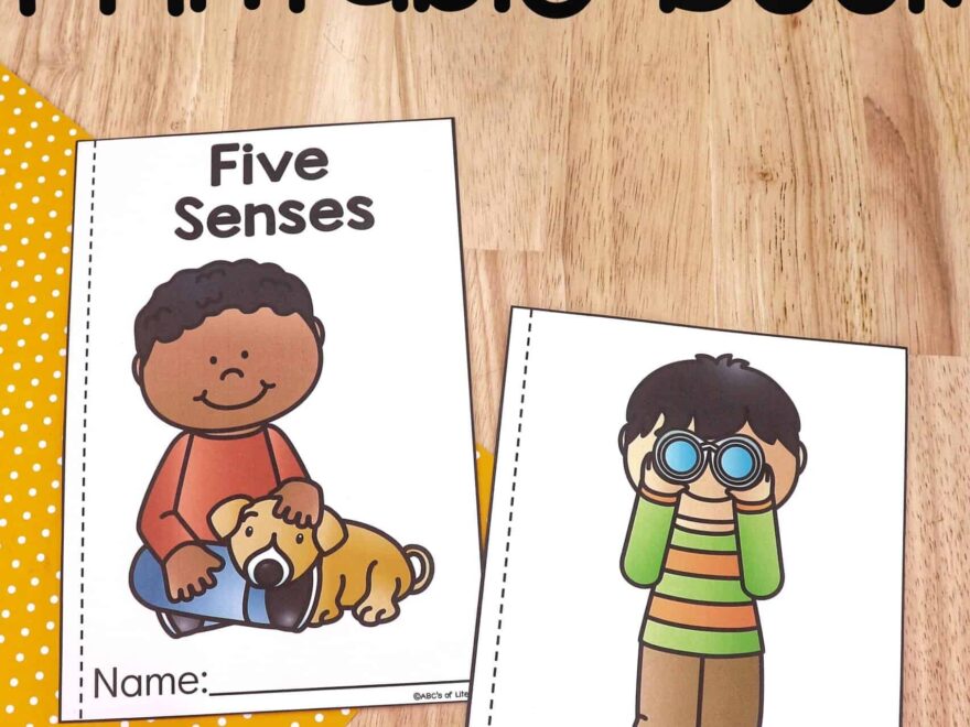 5 Senses Printable Book For Beginning Readers
