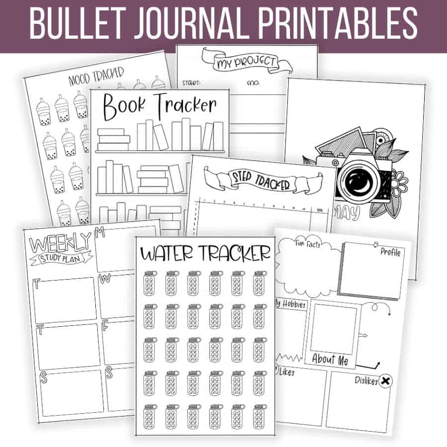 50 FREE Bullet Journal Printables PDF Templates