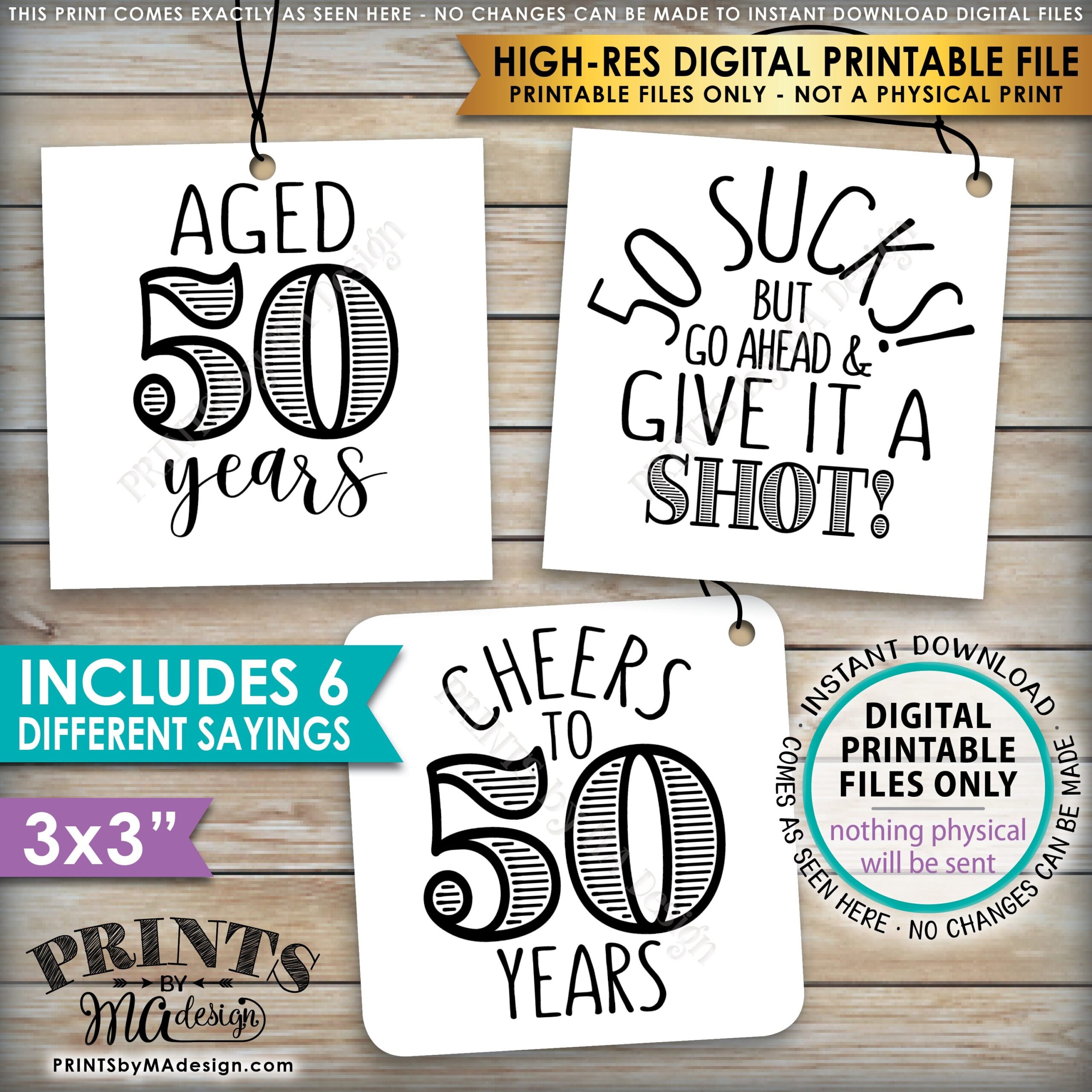 Free Printable Happy 50Th Birthday Signs