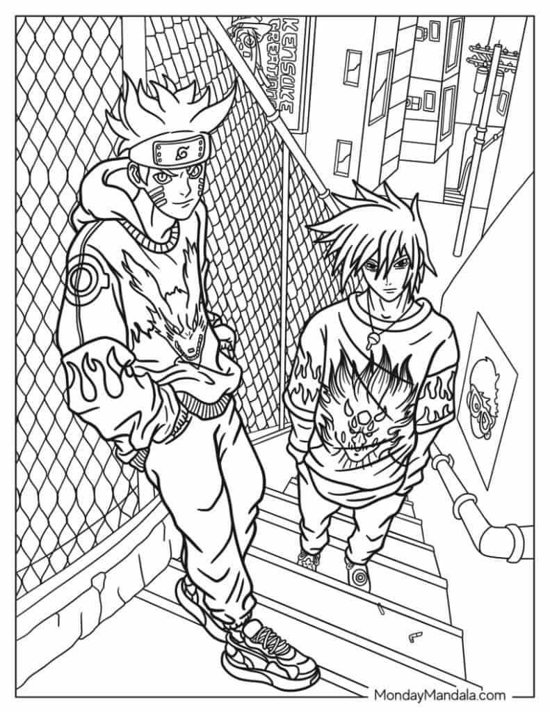 54 Anime Coloring Pages Free PDF Printables 