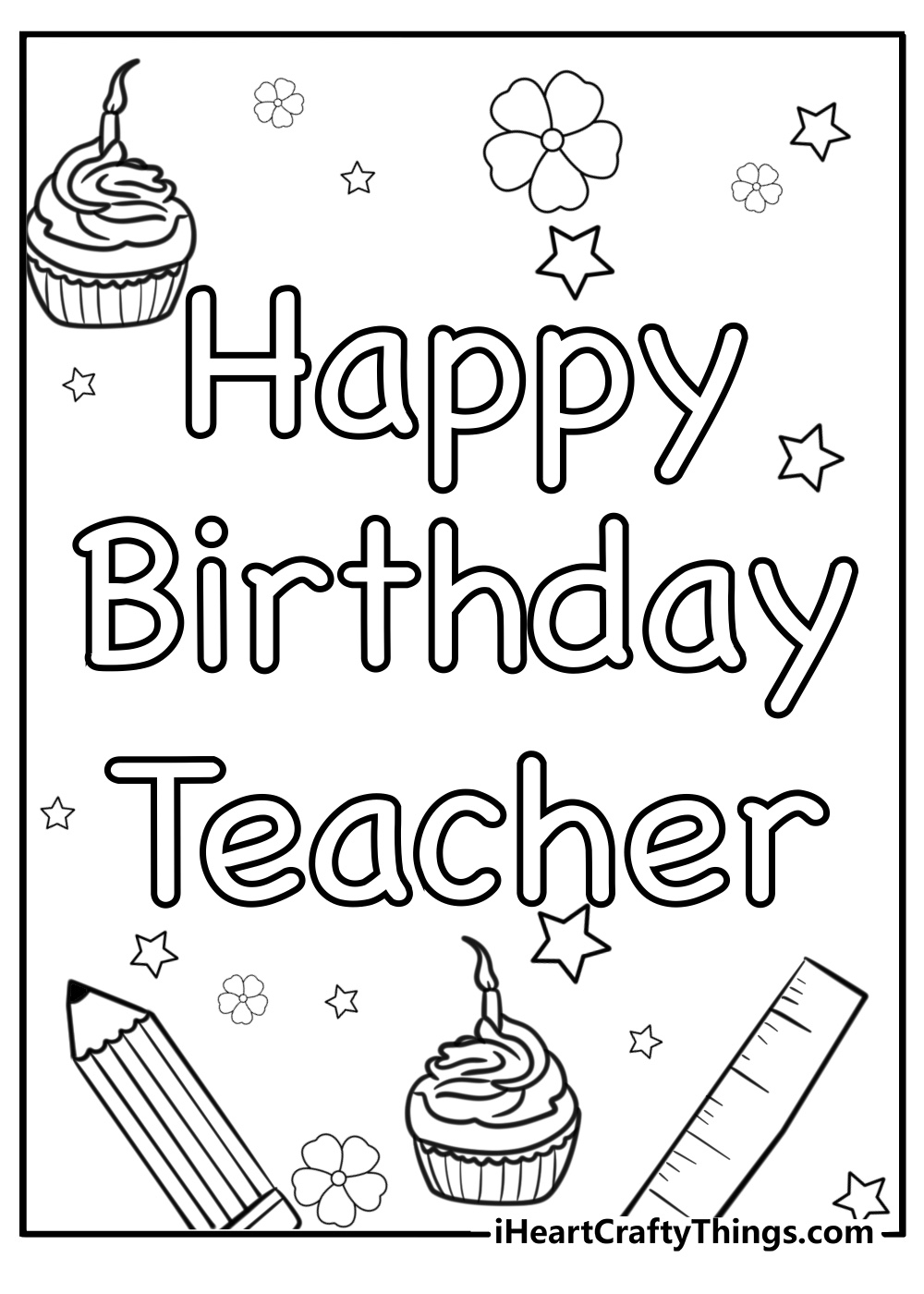 56 Happy Birthday Coloring Pages Cards 100 Free 