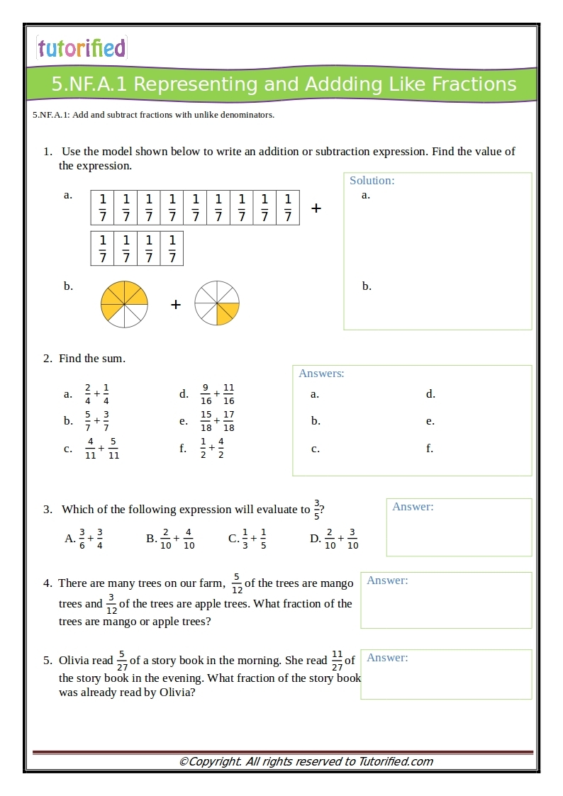 5th Grade Common Core Math Worksheets Worksheets Library
