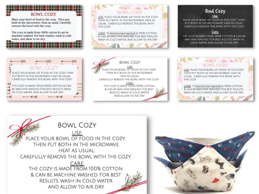 6 Printable Bowl Cozy Care Tags The Birch Cottage