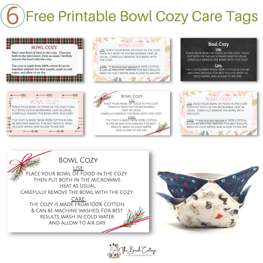6 Printable Bowl Cozy Care Tags The Birch Cottage