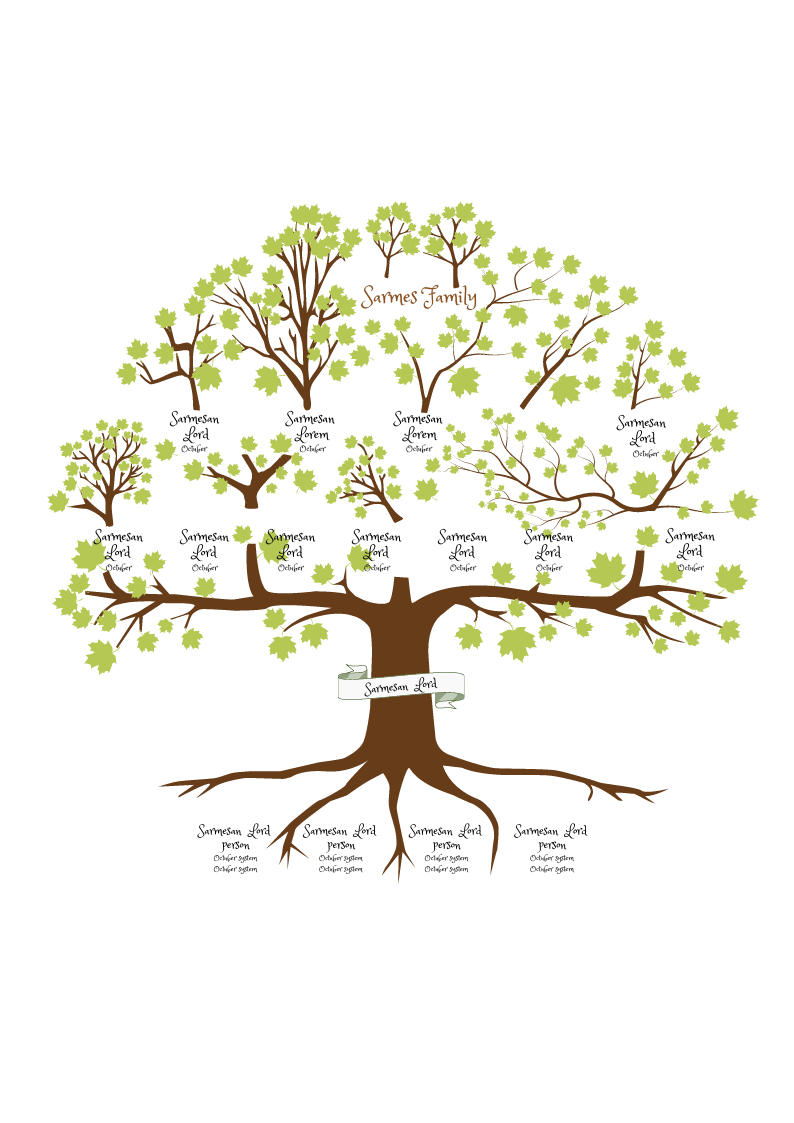 Free Printable Picture Of A Family Tree