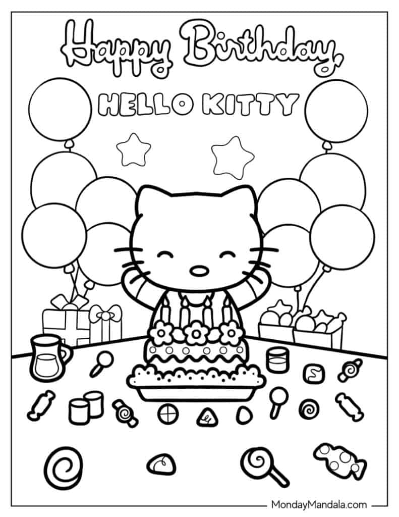68 Hello Kitty Coloring Pages Free PDF Printables 