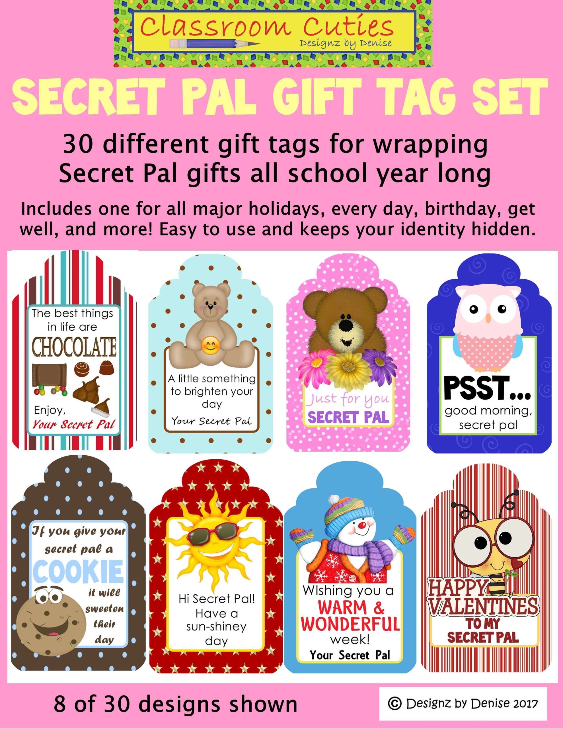 7 Secret Pal Ideas Secret Pal Valentines Printables Pals