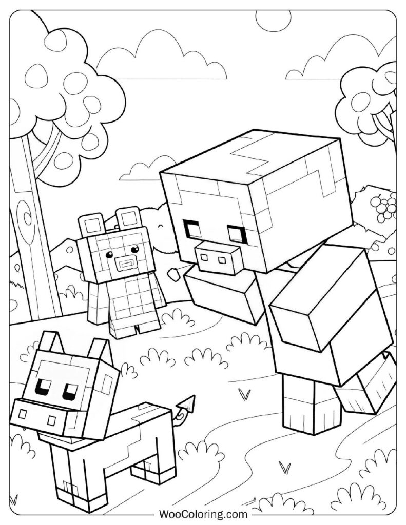 92 Minecraft Coloring Pages Free PDF To Print Woo Coloring