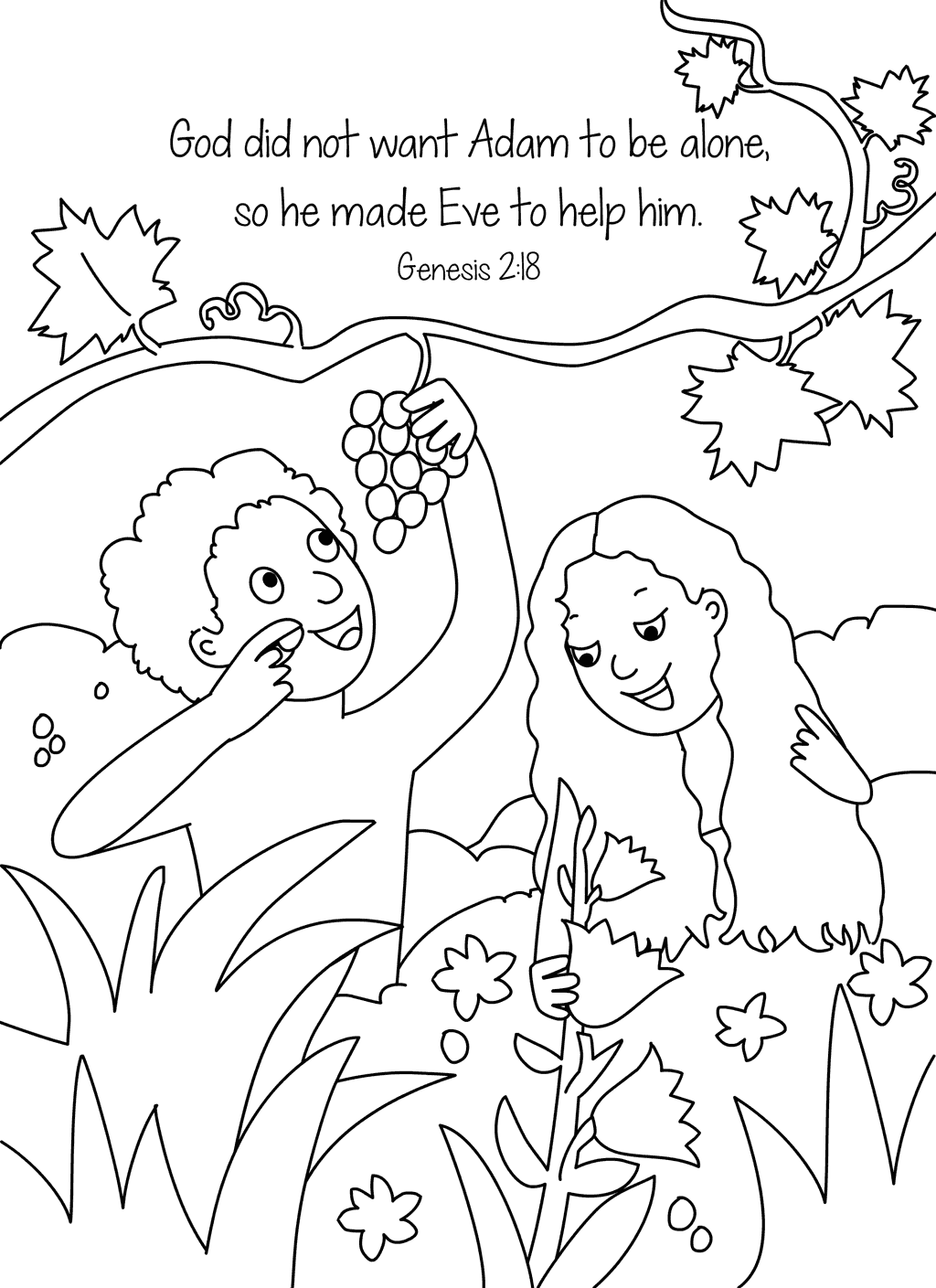 Printable Bible Figures Adam Eve