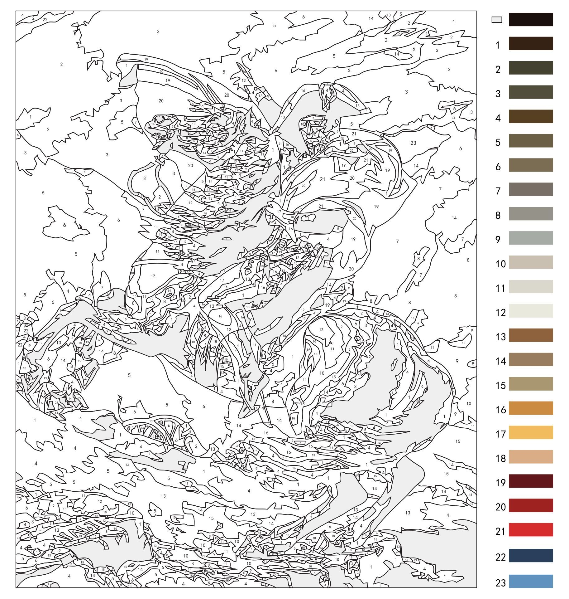 Advanced Color By Number 20 Free PDF Printables Printablee