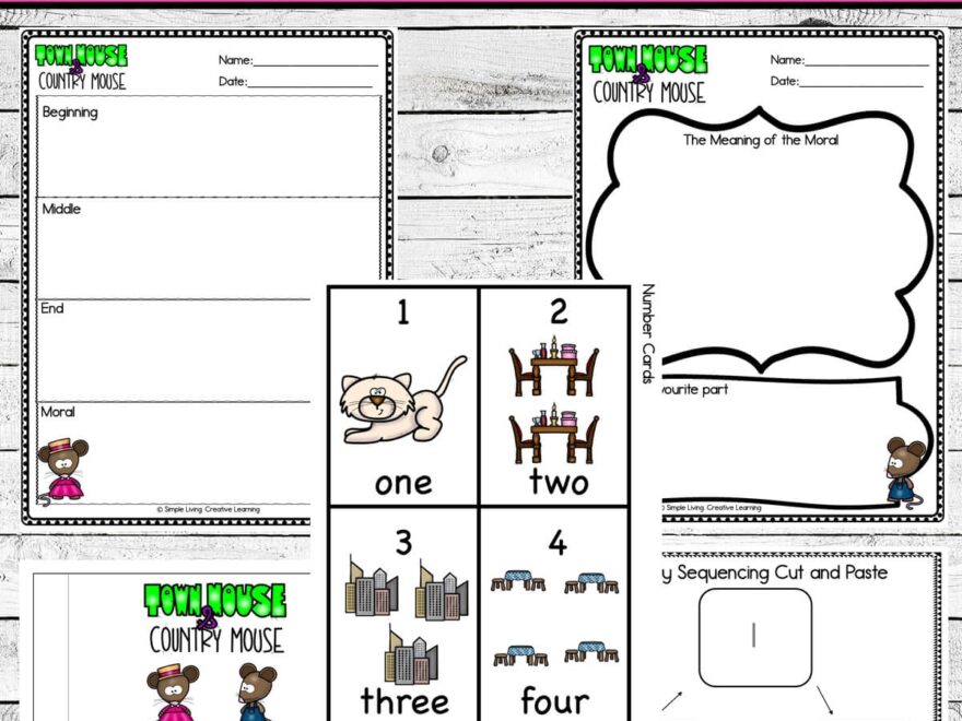 Aesop s Fables Town Mouse And Country Mouse Printables Simple Living Creative Learning