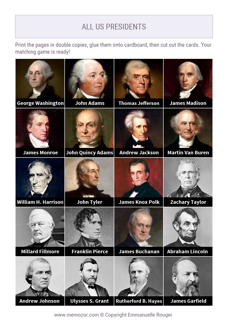 All US Presidents In Order Pictures And Names Memozor