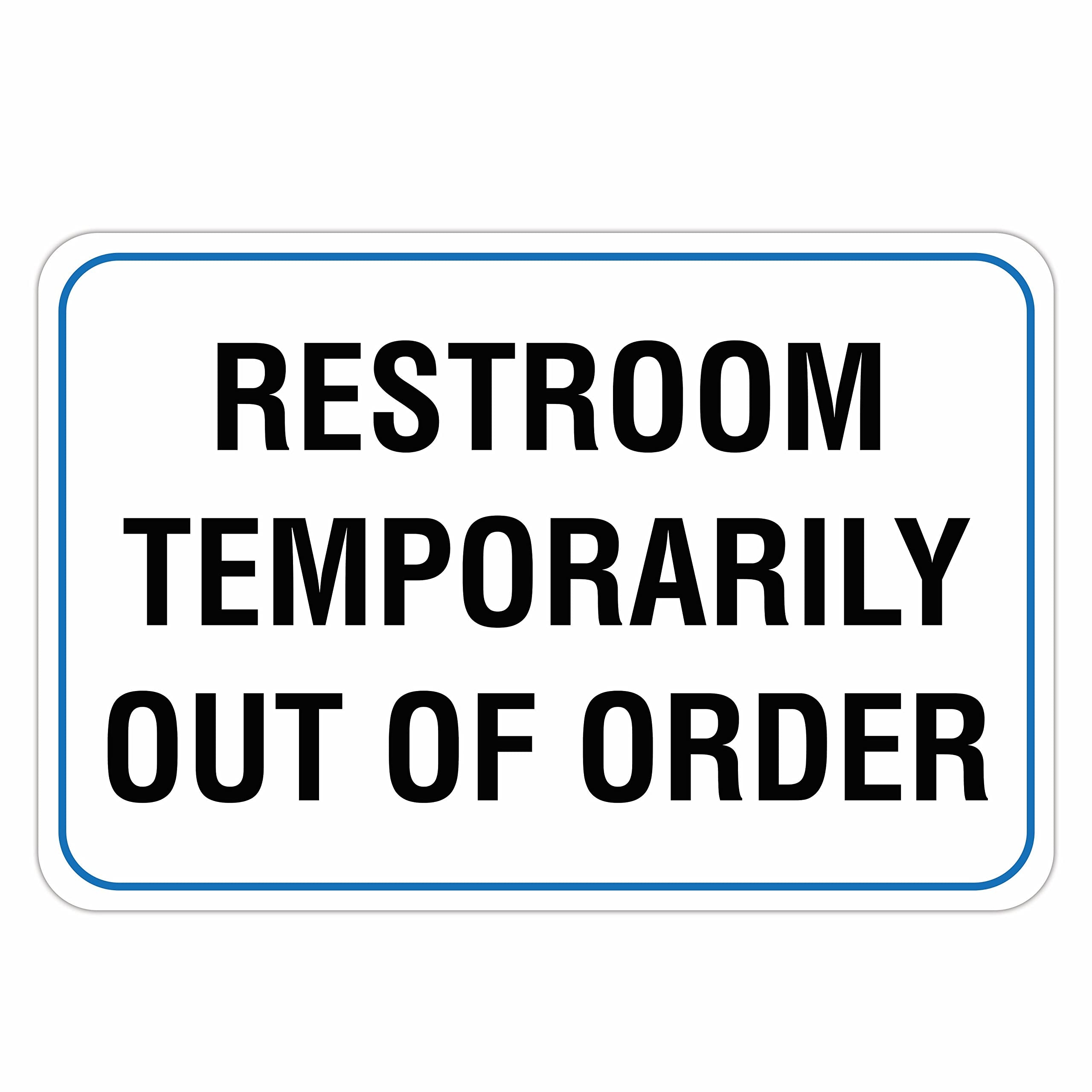Amazon Aluminum Restroom Out Of Order Sign Bathroom 10 X 14 Inches Industrial Scientific