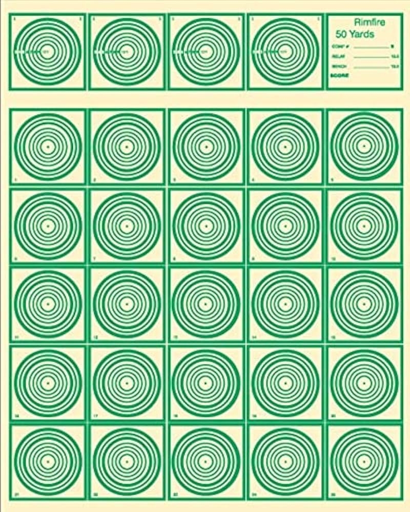 Printable Ibs 50 Yard Rimfire Target